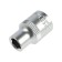 Hex hexagonal tundra head, under a square 1/2, 10 mm, CRV