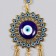 Suspension from the evil eye "Flower and Eye" gold 21 cm
