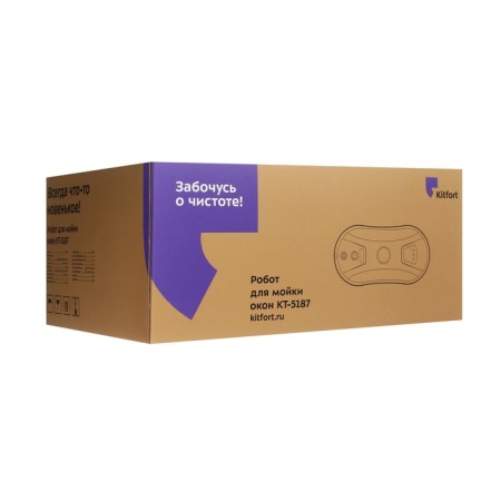 Robot Window Robite KitFort KT-5187, 80 W, 5.5 min/m2, from the battery, blue and white-6
