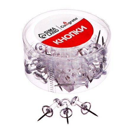Power Balls buttons Transparent 50 pieces in a plastic box 10771137