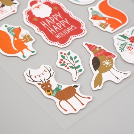 Stickers for creativity "New Year's friends" set 2 sheets 22x12.5 cm-3