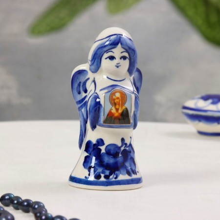 Souvenir "Angel with an icon", Gzhel, 12.5x5.5 cm, mix-12