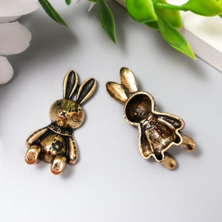 Decor for creativity Metal "Bunny in Body" gold 3.3x1.6 cm-2