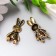 Decor for creativity Metal "Bunny in Body" gold 3.3x1.6 cm