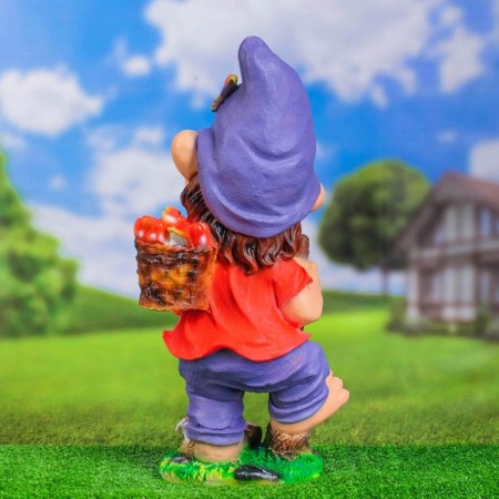 Garden figure "Dwarf with a butterfly", 27x20x55 cm,-6