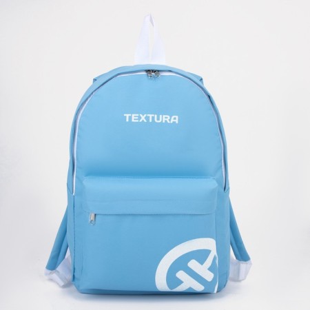 School backpack from lightning textiles, 1 pocket, textura, blue color