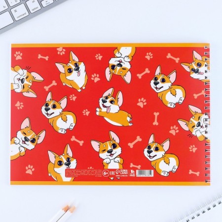 Album for drawing A4 32 sheets on the spring "September 1: Corgi"-3