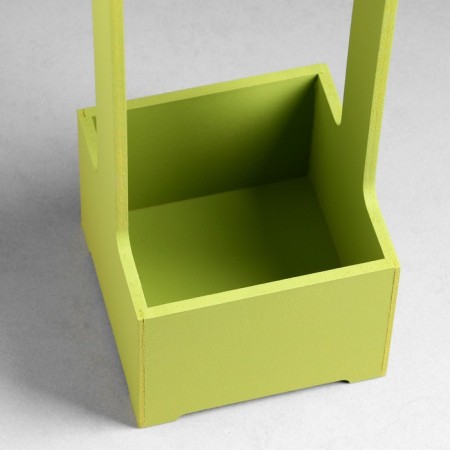 Kashpo - wooden box 13.5x13.5x30 cm pistachio-2