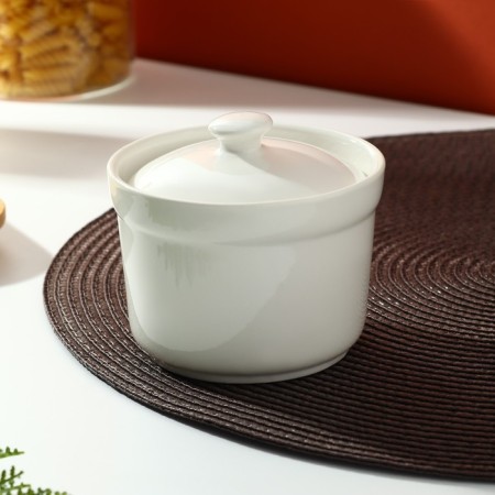 Ceramic "Sweetness in Joy", 250 ml, white color.-4
