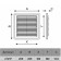 Ventilation grate Era 2121 r, 208x208 mm, with a grid, detachable