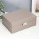 Casket to the leatherette for jewelry "Gray matte" 9x23x17 cm
