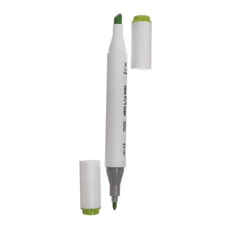Meshu bilateral markers for sketching, 6 colors (fluorescent colors)-2