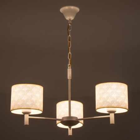 Chandelier 1091/3wt 40W E27 white 60x60x38-78 cm Bayerlux-2