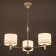 Chandelier 1091/3wt 40W E27 white 60x60x38-78 cm Bayerlux