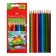 Pencils of 12 Faber-Castell Eco 1205 7/2.8 mm colors, three-sided housing, with a sharpener