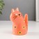 Souvenir Ceramics "Kitty red, with flowers, tail pipe" 10.2x6.3x12.3 cm