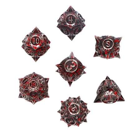 A set of cubes for D&D (Dungeons and Dragons, DND) "Game time", Series: D&D, 7 pcs, bloody-2