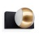 Wall rotary lamp with AMBRELLA LIGHT, WALL, FW571, G9, Black Sand, Gold