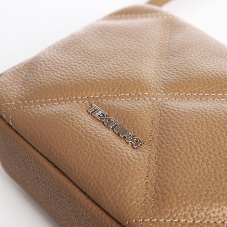 Women's bag over the shoulder Textura, small size, beige color-4