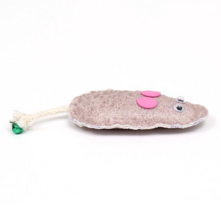 Cat toy "Mouse" 7.5 cm, mix of flowers-3