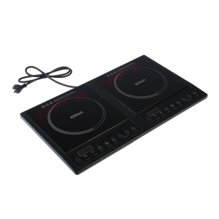 Induction tile KitFort KT-109, 2 burners, 1000/1000 W, black-1