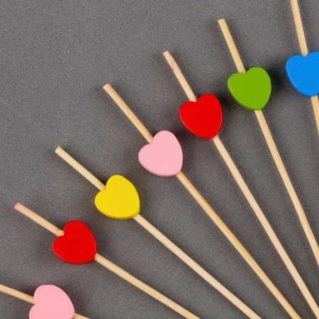 Skewers "heart", in the set 12 pcs.