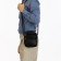 Male bag on lightning, long belt, black color
