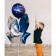 Foil ball 18 "Happy Birthday", car, circle, with a substrate