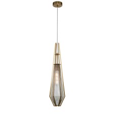Suspended indigo, 11012/A/1P smoke. 1x60W, E27, 160x160x665/2140 mm, smoky color
