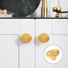 Handle button cappio, zinc, d = 35 mm, gold color