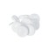 Furniture round tundra, d = 24 mm, 8 pcs., Plastic, white color