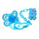 Nipple set - a dummy with a holder, SL, CL +6 months, with a cap "Butterfly", Blue