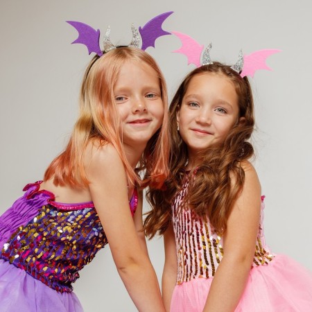 Carnival set "Dragon": pink dress, rim-6