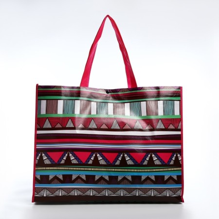 The bag is economic on the button, the color of raspberry/multi -colored-1
