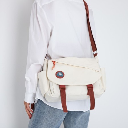 Youth bag on the valve, milk/brown color-6