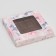 Chocolate box, confectionery packaging, “flowers”, with a window, 10.2 x 1.4 x 10.2 cm