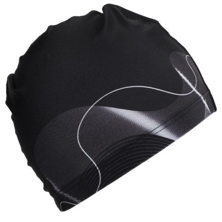 Шапочка для плавания взрослая ONLYTOP Waves, тканевая, обхват 54-60 см-3