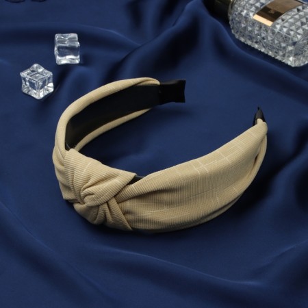 Hair rim "Edith" 4 cm, mustard