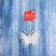Christmas tree decoration "Butterfly overflow" 8x7 cm, white
