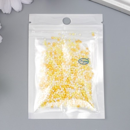 Glass glass 11/0 "matte. Melange yellow" 10 g-2