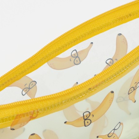 Cosmetic bag-penetration on lightning, PVC, yellow color-2