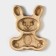 Menzhitsa - wooden plate ADELICA "Bunny", 20.5 × 11.5 × 1.8 cm, birch