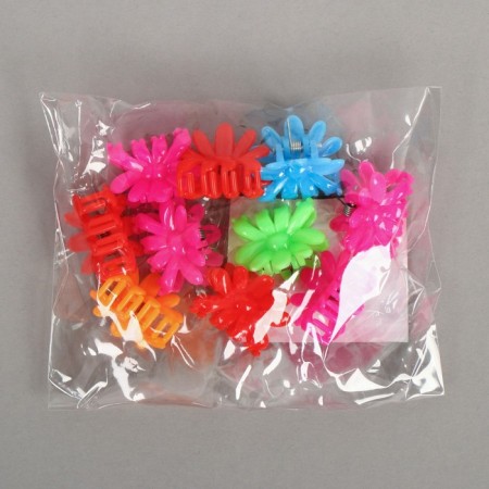 Clips for plants "Flower", set of 10 pcs., Mix-7
