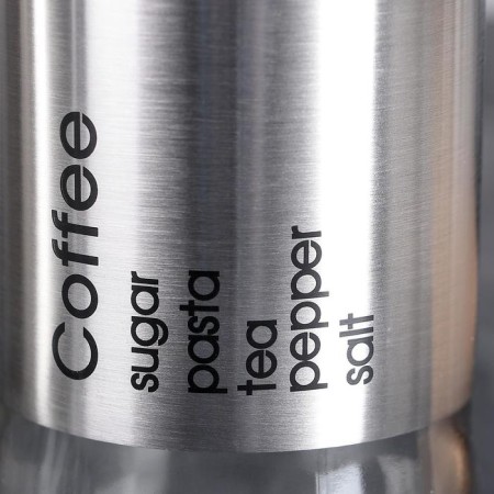 A set of glass cans for bulk products "Style", 3 subjects: 450/700/1000 ml, silver color-3