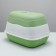 Closed 2-in-1 toilet with a removable top of 34 x 50 x 33 cm, green