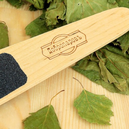 Foot Foots Bann "Dobroparov" abrasive (150/80), Altai birch, 16.3x3.4x0.4cm-1