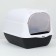 Domik toilet 35 x 50 x 35 cm, white-black