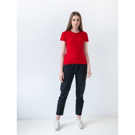 T -shirt female, size 44, red color-5