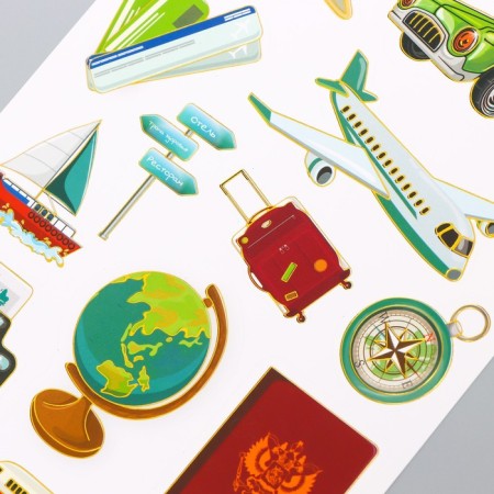 Stickers Paper "Travel" set 2 sheets 20x15 cm-1