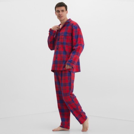 Пижама мужская из фланели (рубашка и брюки) KAFTAN р.52-2